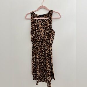 Leopard Print Asymmetrical Dress